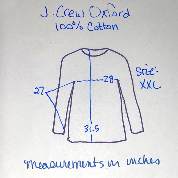 J. Crew Oxford Flannel Shirt. Size XXL - Picture 5 of 6